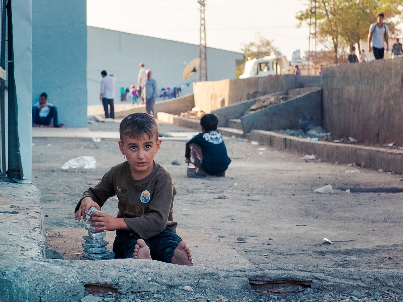 Yazidi campo profughi giochi